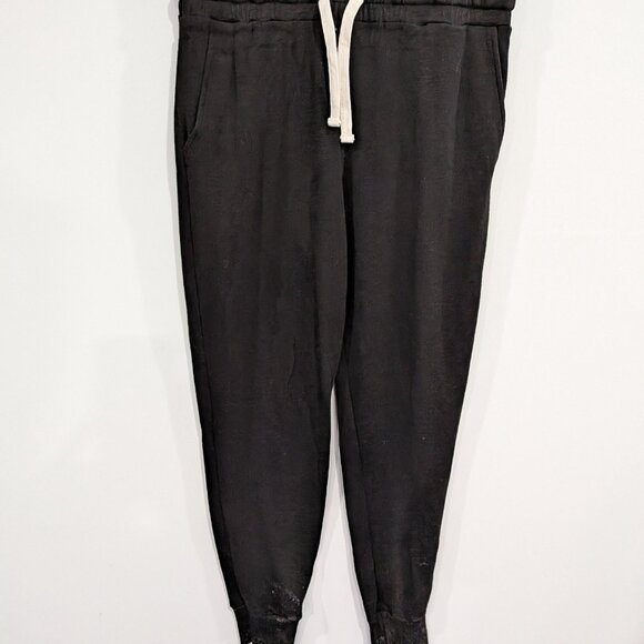 Monrow Cap Sleeve Drawstring Jumpsuit Black White Size Small - Picture 3 of 7